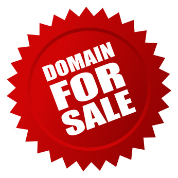 Domain for sale sticker, vector illustration