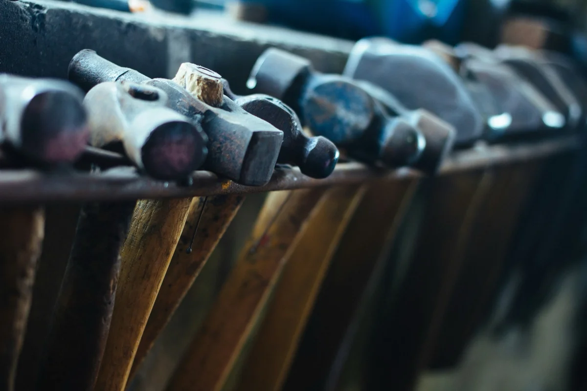 Shelf of hammers