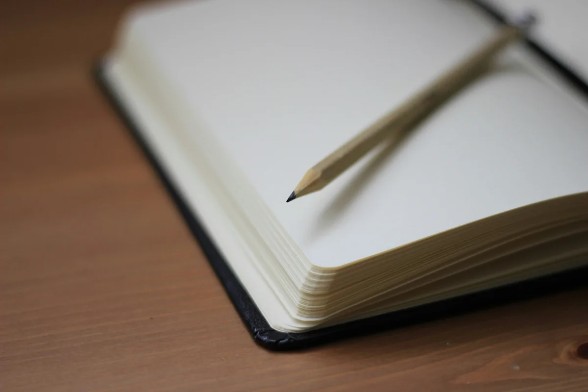 An empty notepad