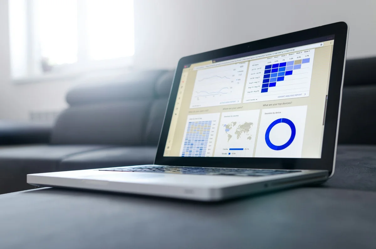 Laptop showing analytics