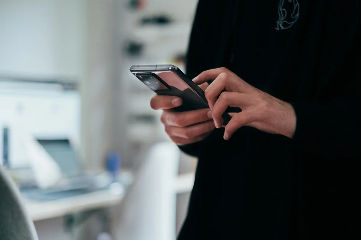 A person on their mobile phone
