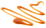 A caramel drizzle